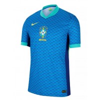Camisa de Futebol Brasil Equipamento Secundário Mulheres Copa America 2024 Manga Curta